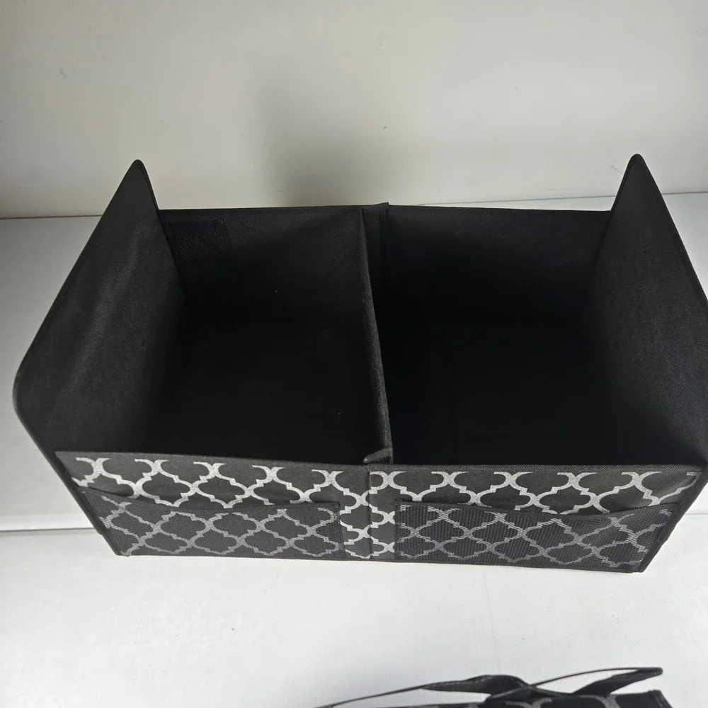 Joy Mangano Huggable Hangers Trunk Organizer w‎ Divider & Insulated Cooler Tote